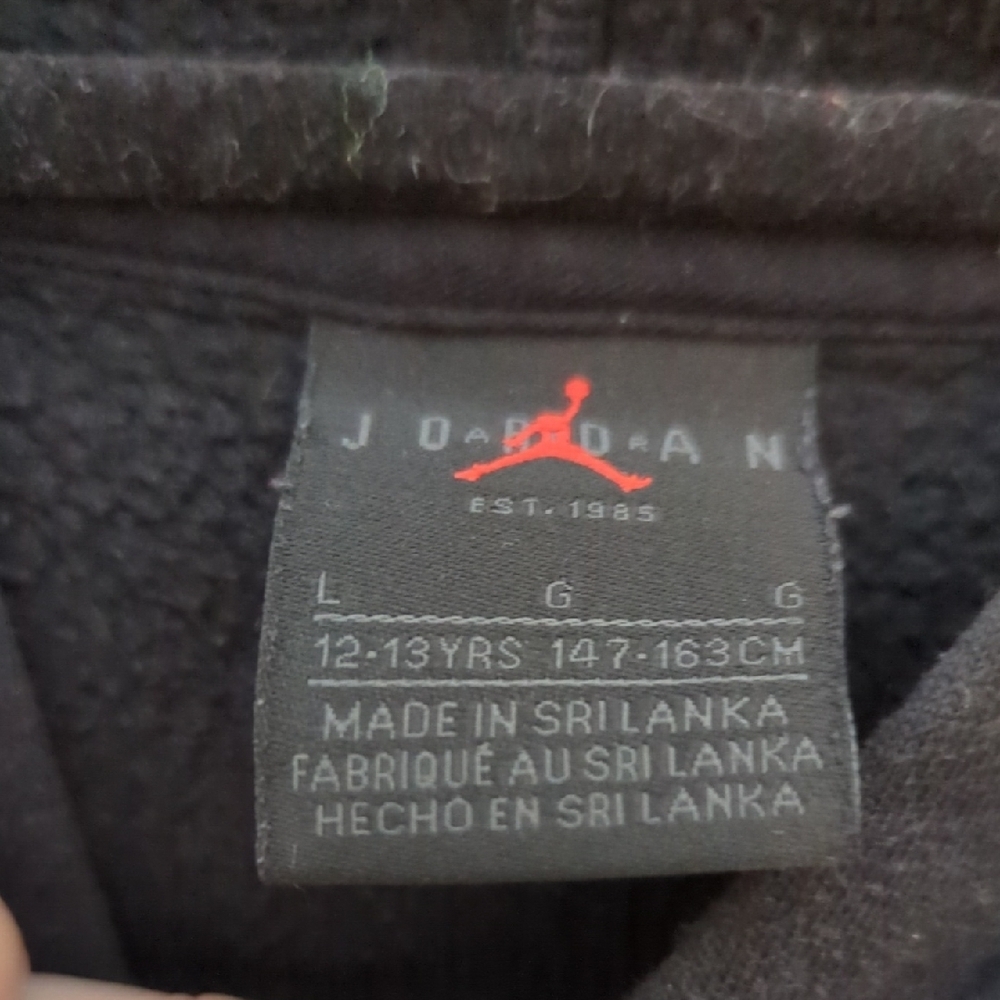 Jordan Black Hoodie with Red and White Logo - Picture 2 of 8